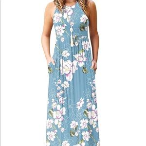 Women's Sleeveless Racerback Loose Maxi  Long
